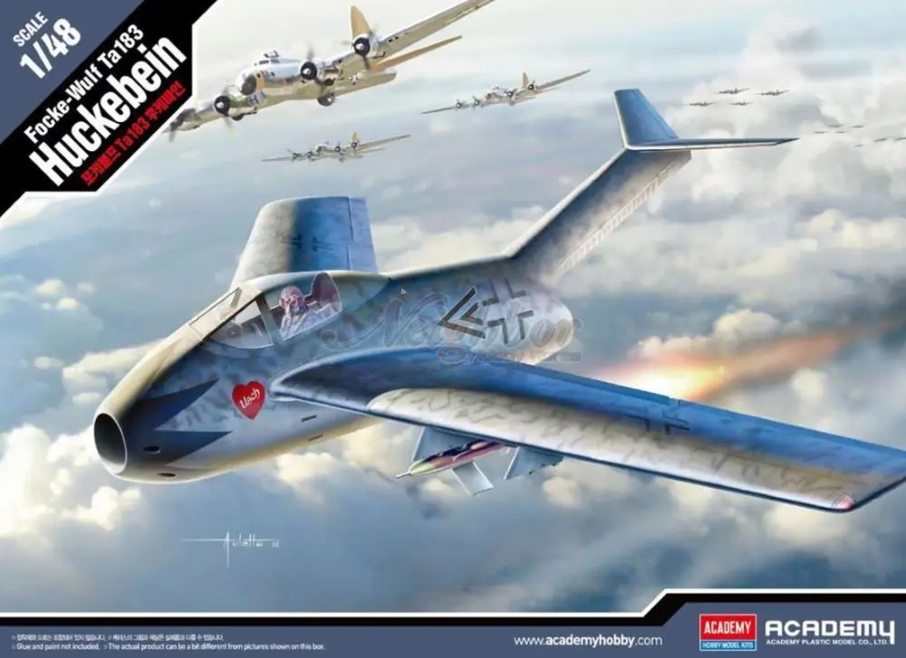Academy 1/48 Wwii Focke Wulf Ta183 Huckebein German Fighter   (Acy12327) 1