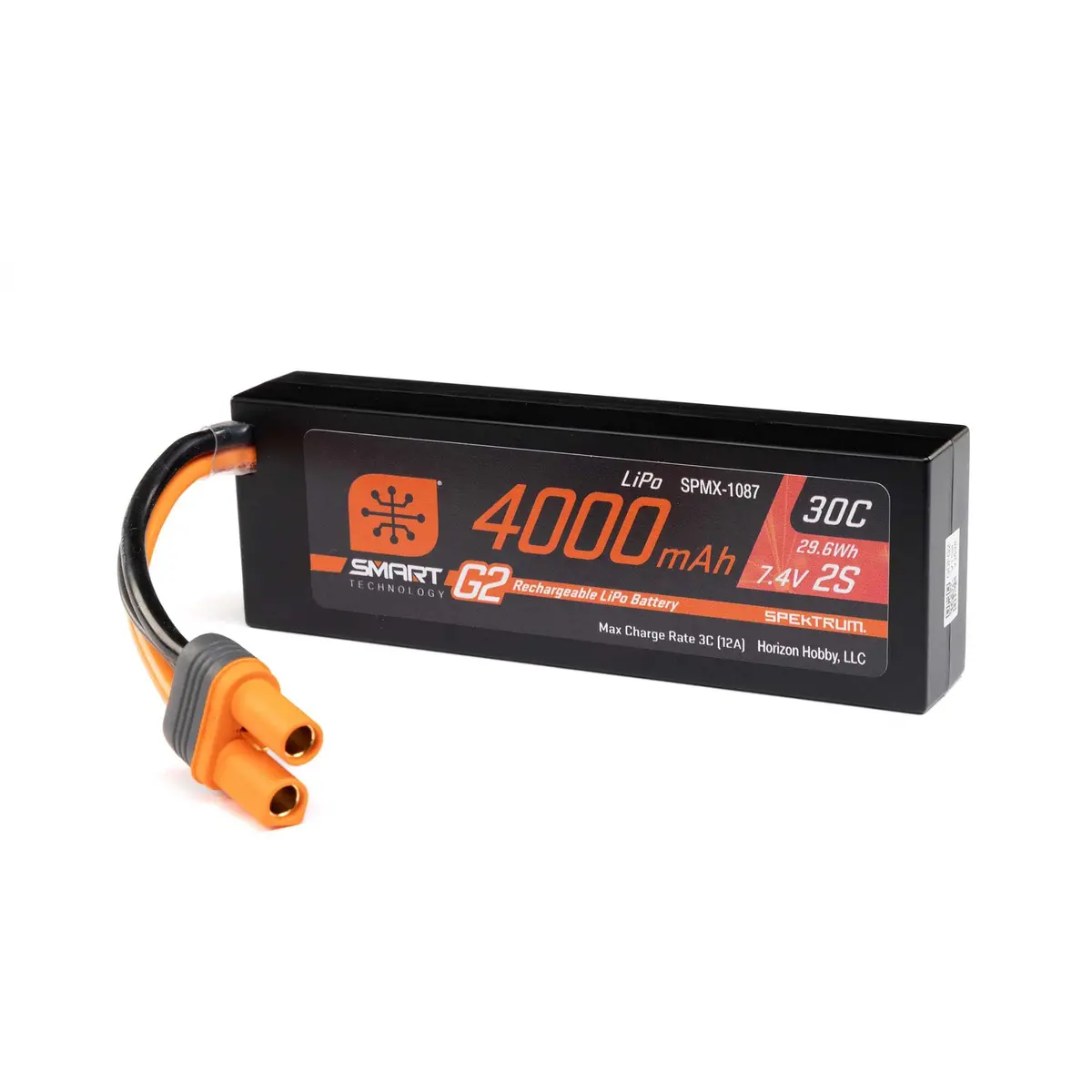 Spektrum 7.4V 4000Mah 2S 30C Smart G2 Hardcase Lipo Battery: Ic5  (Spmx-1087) 1