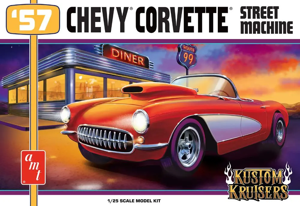 Amt 1/25 1957 Chevy Corvette Street Machine   (Amt1498) 1