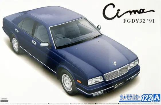 Aoshima 1/24 1991 Nissan Cima Fgdy32 Type Iii Limited 4-Door Luxury Car   (Aos59531) 1