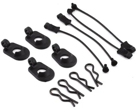 Arrma 1/5 Scale Black Body Clip Retainers (4) (Ara390294) 1