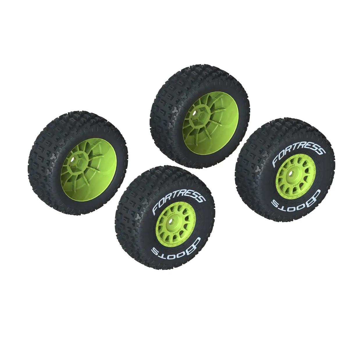 Arrma Dboots 'Fortress' Tire  Set  Glued , Yellow  (2 Pairs)   (Ara550115) 1