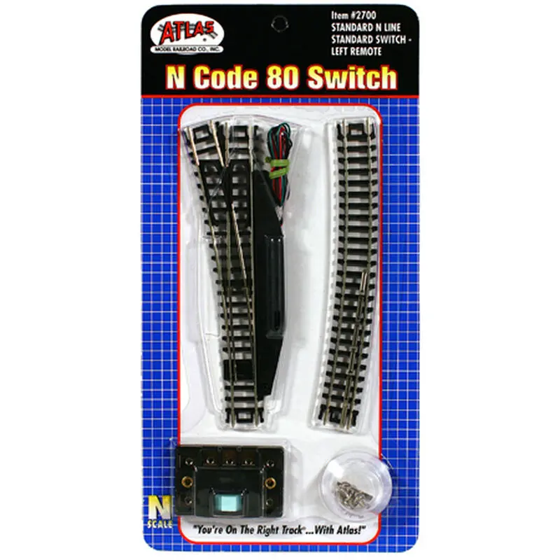 Atlas N Code 80 Remote Left-Hand Switch   (Atl2700) 1