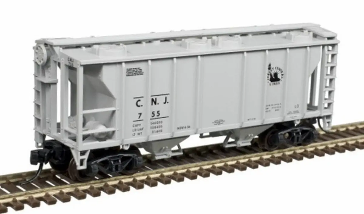 Atlas N Scale Trainman Ps-2 Covered Hopper Jersey Central #830 (Atl50004187) 1