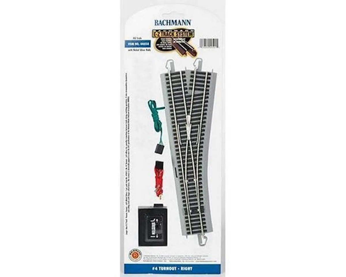 Bachmann E-Z #4 Right-Hand Turnout (Ho Scale)   (Bac44558) 1