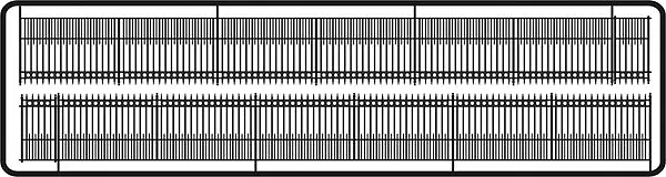 Branchline Trains 6' Type A Spear Pont Fence W/Small Gates - Laser Art Ho Scale  (Bra702) 1