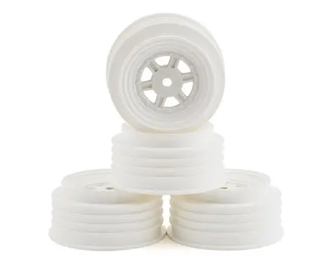 De Racing Gambler Rear Sprint Wheels (Ae/Tlr) (White) W/12Mm Hex (Der-Gsr-Aw) 1