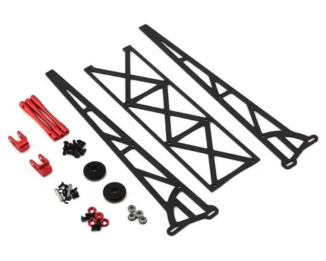 Dragrace Concepts 10" Slider Wheelie Bar W/Plastic Wheels (Red)  (Drc-3900001) 1