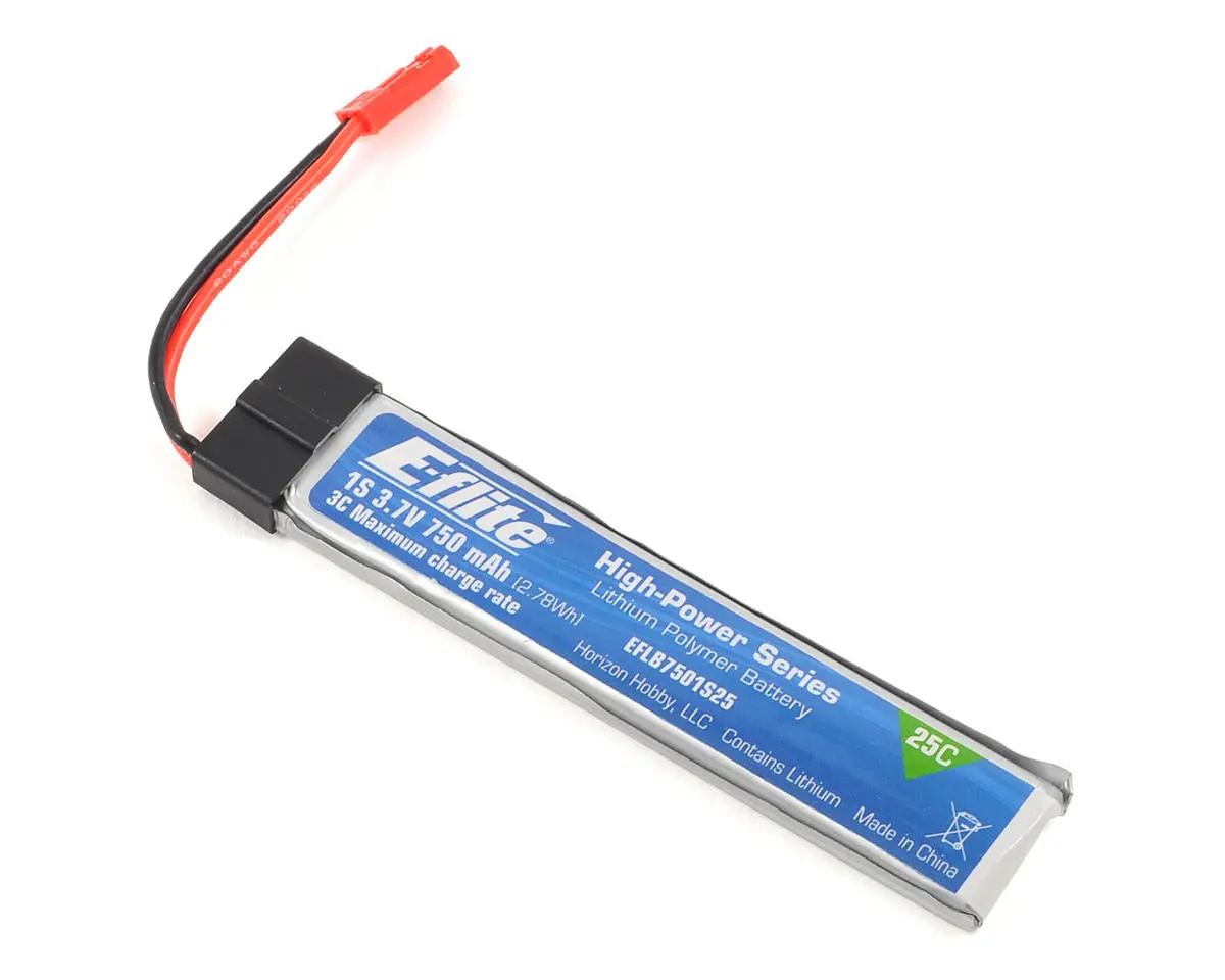 E-Flite 1S Li-Po 25C Battery Pack (3.7V/750Mah)   (Eflb7501s25) 1