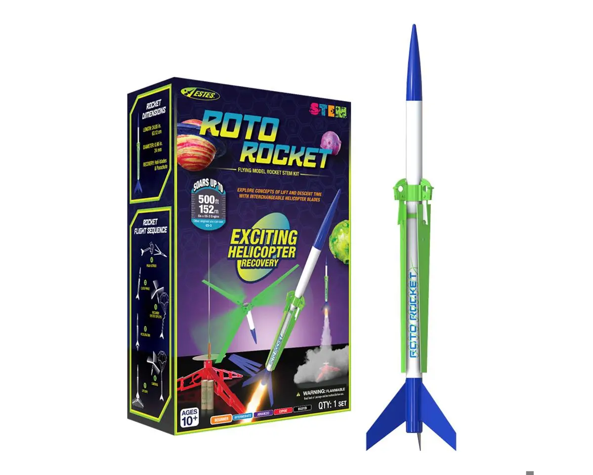 Estes Beginner Roto Rocket Model Rocket Stem Starter Set  (Est0648) 1
