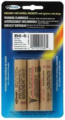 Estes B6-6 Rocket Engines  (Est1607) 1