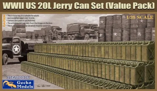 Gko 1/35 Wwii Us 20L Jerry Can Set (Value Pack)  (Gko350036) 1