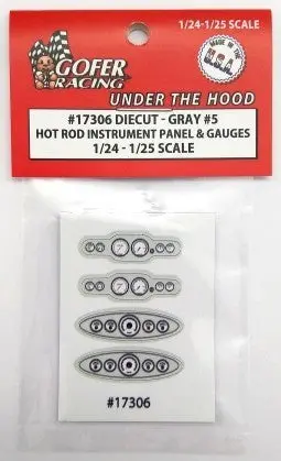 Gofer Racing Decals Hot Rod Instrument Panel & Gauges Gray #5 (Gof17306) 1