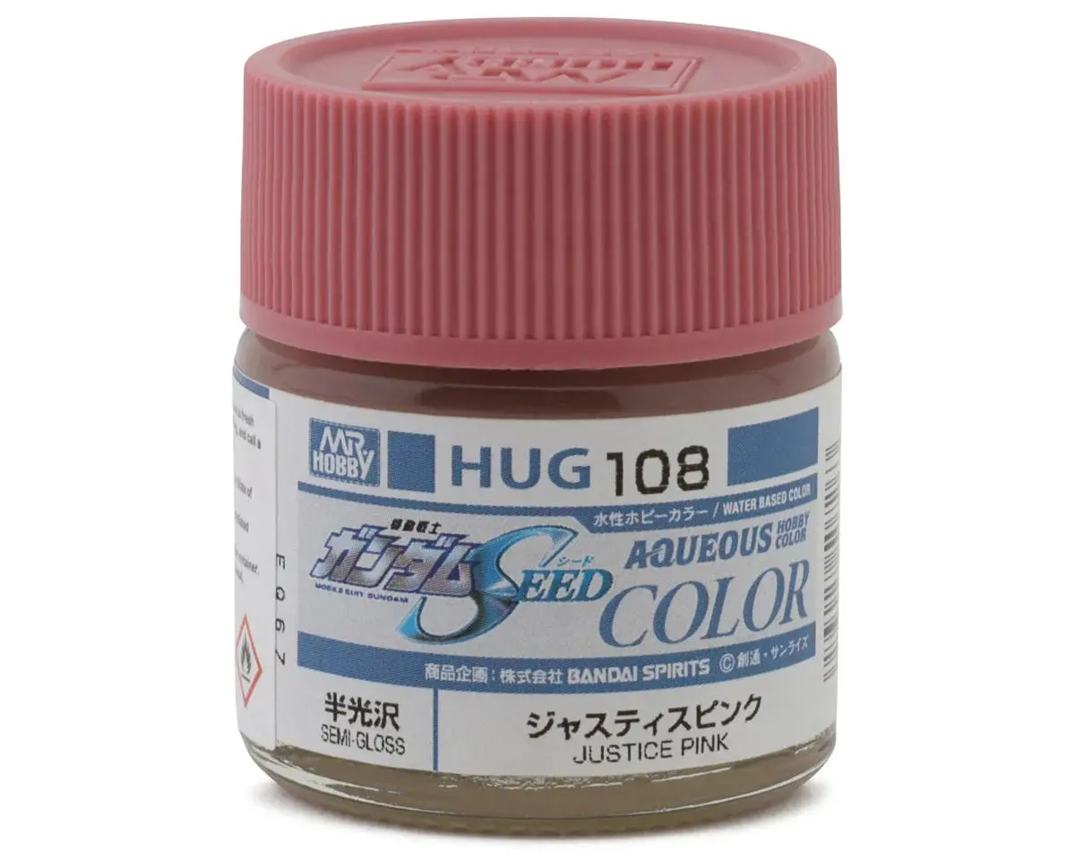 Mr. Hobby "Aqueous Gundam Color" Acrylic Paint (Gundam Pink) (10Ml) (Semi Gloss)   (Guzhug108) 1