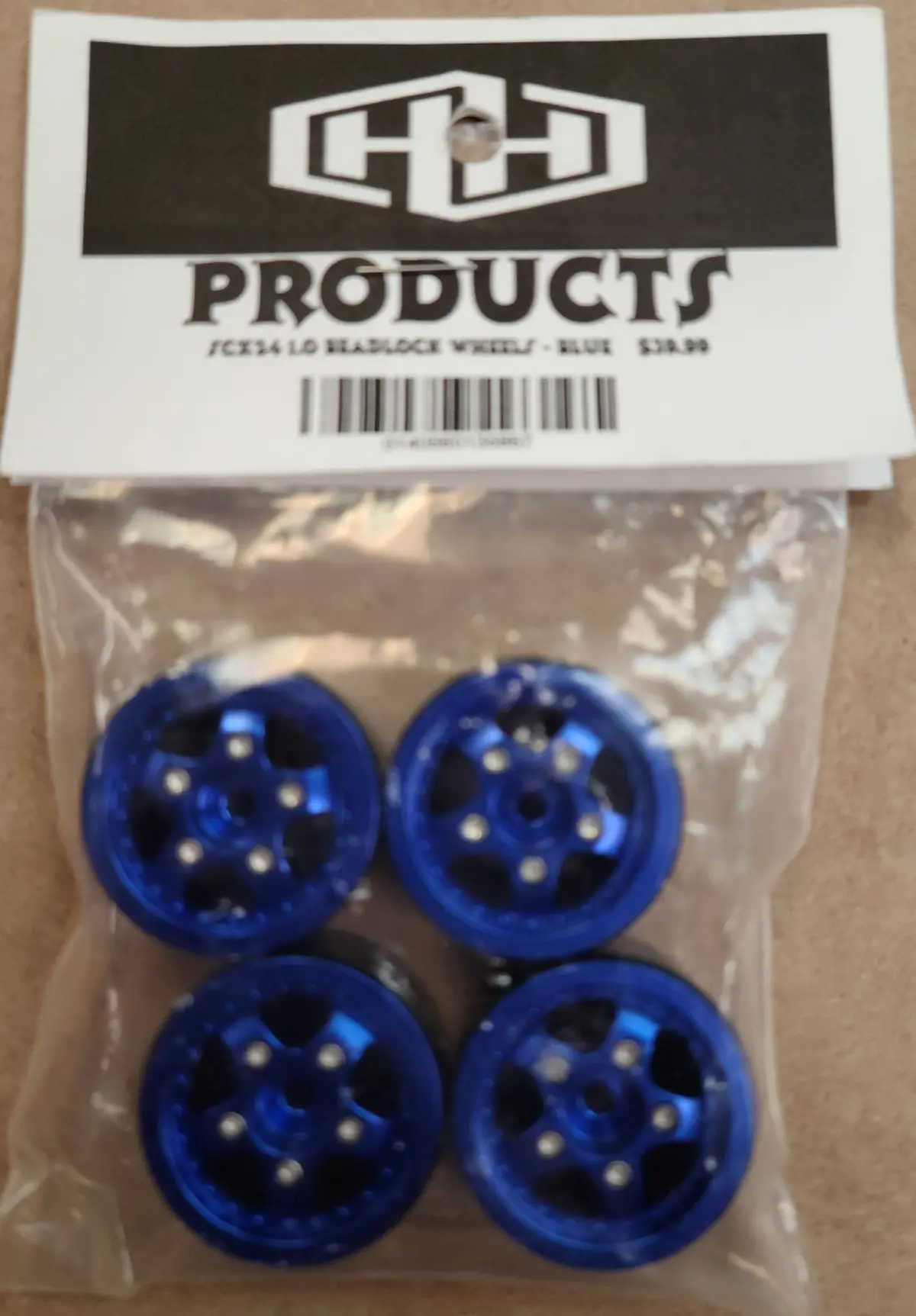 Hamilton Hobbies Scx24 1.0 Beadlock Wheels Blue  (Ham135867) 1