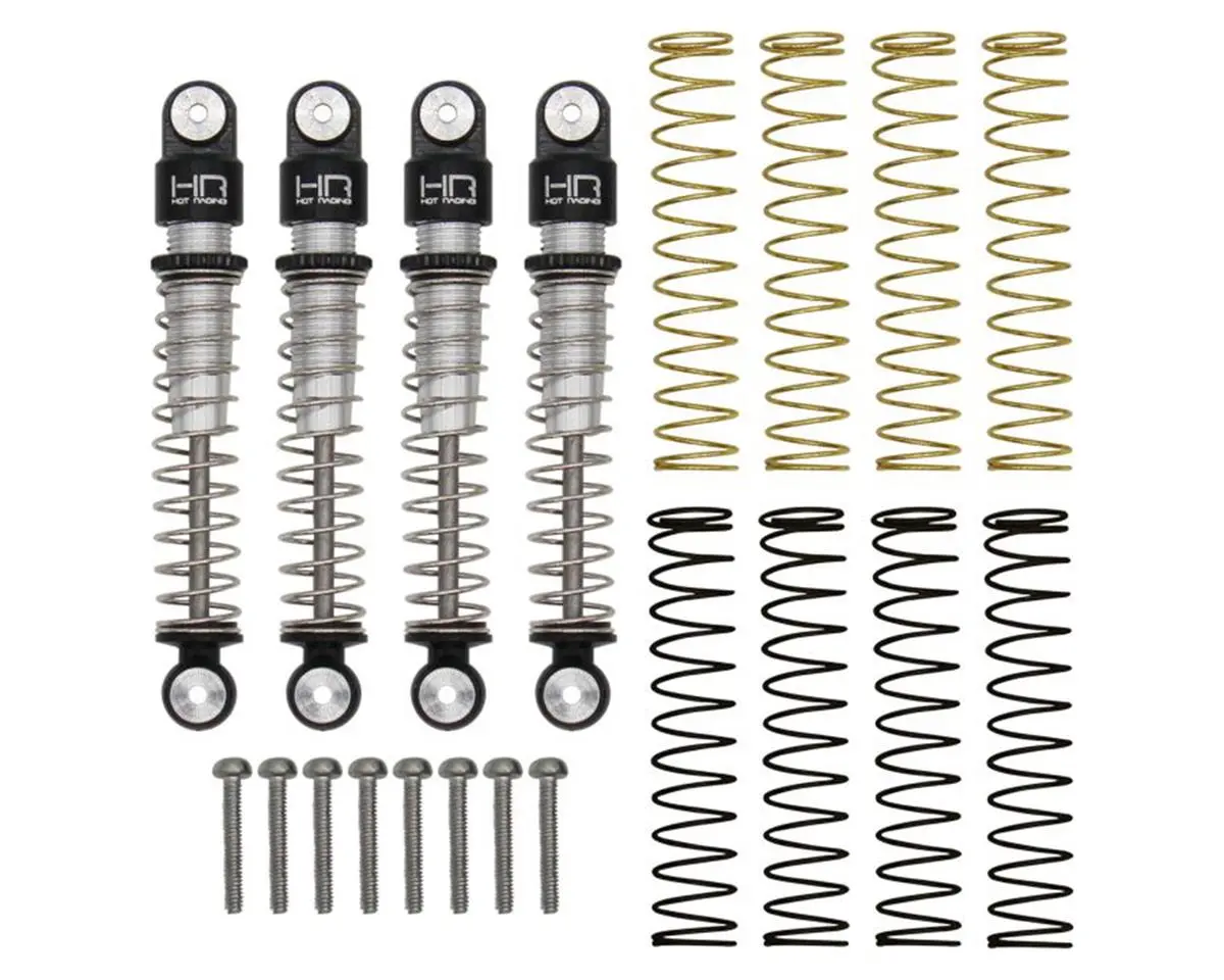 Hot Racing Axial Scx24 Aluminum Threaded Long Travel Shocks (4)  (Hraxtf428lt) 1