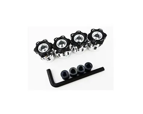Hot Racing 12Mm To 17Mm Hex Hub Adapters (4) (6Mm Offset)  (Hrawh17hs01) 1
