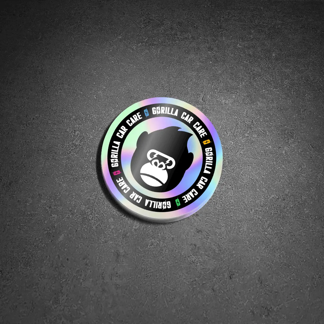 Gorilla Logo Holographic Circle Sticker 1