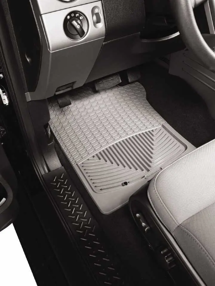 99-08 F250/F350/F450/F550 Super Duty Crew/Super Cab/Super Crew Rubber Front Floor Mats Grey 1