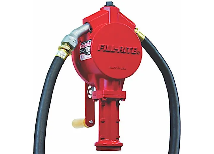 Rotary Hand Pump, 3/4Inx8ft Npt Hose, Telescoping Steel Suction Pipe, Nozzle Spo 1