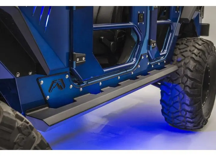 07-17 Jeep Jk Unlimited 4 Door Light Rock Siders Matte Black 1