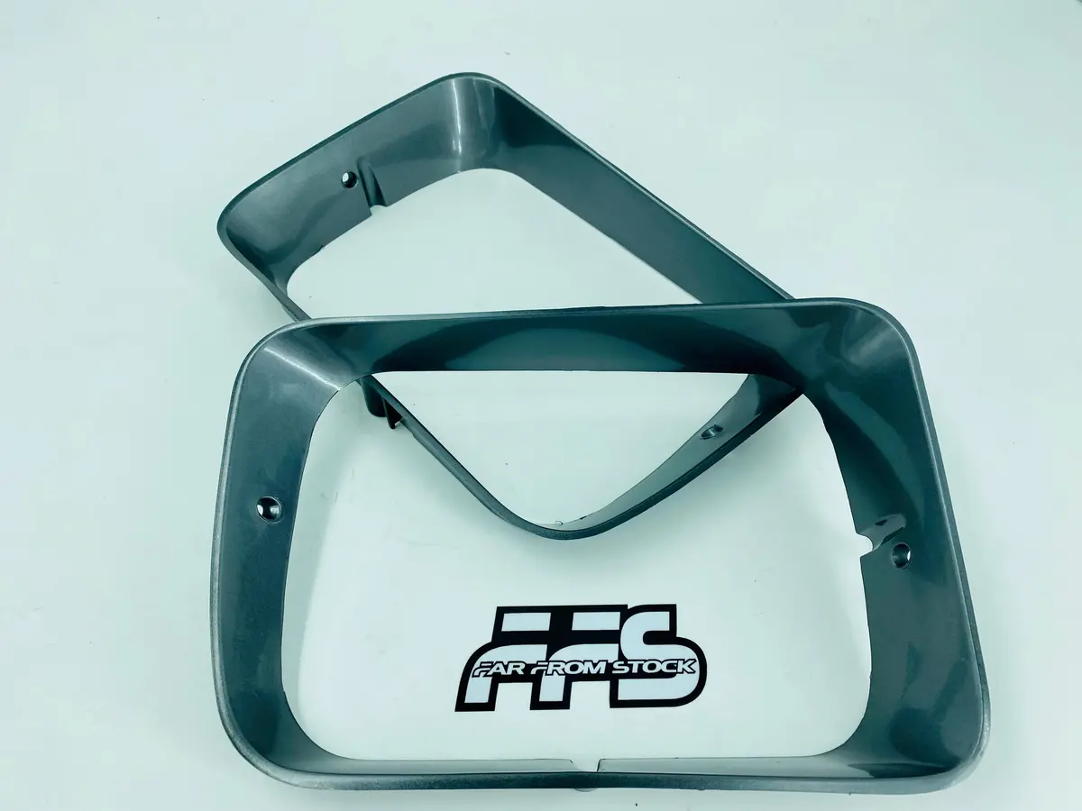 91-93 Headlight Bezel Pair Dark Grey 1