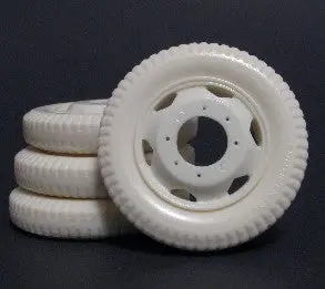 Jimmy Flintstone 1/25 Truck Tire W/Wheel 1-1/2"D, 1/4"W (4)   (Jim-Jfw3) 1