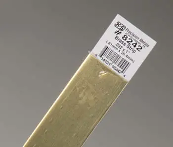 K&S Brass Strip .032X1"  (K+S242) 1