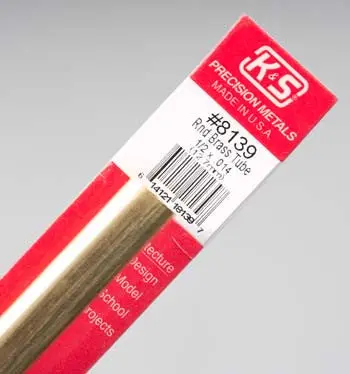 K+S Round Brass Tube 1/2"  (K+S8139) 1
