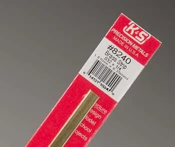 K+S Brass Strip .032'' X 1/4'' X 12''   (K+S8240) 1