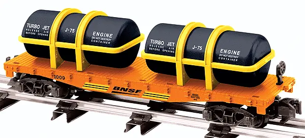 Lionel Bnsf Flatcar With Turbo Engine Load   (Lnl648560) 1