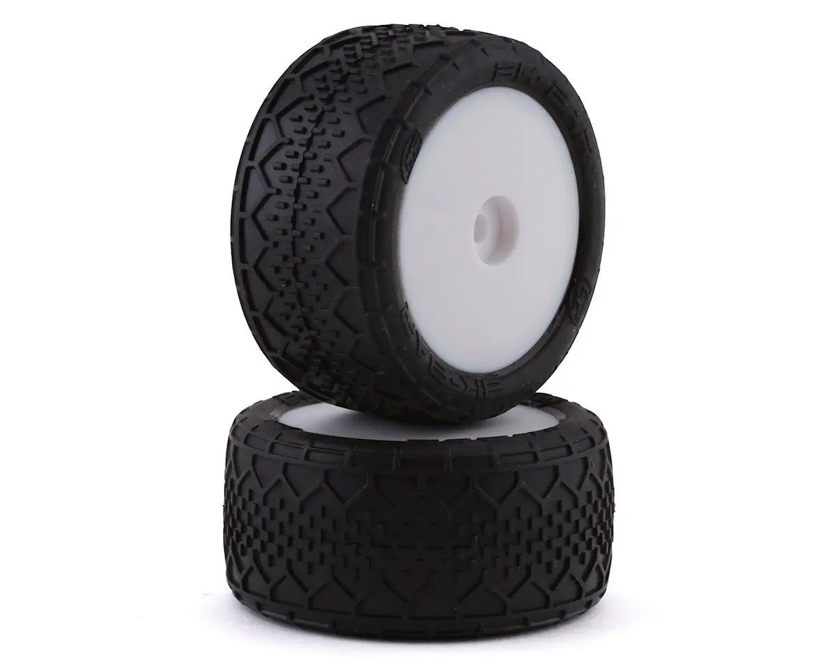 Losi Mini-B Rear Pre-Mounted Bk Bar Tires (White) (2)  (Los41018) 1