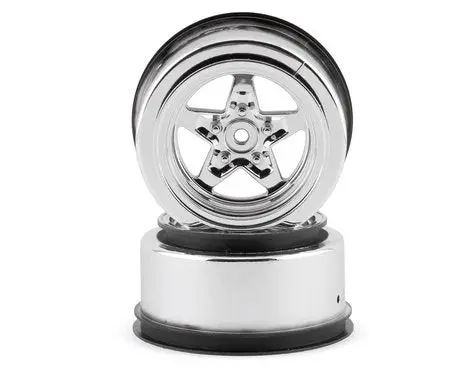 Losi 22S Drag Rear Wheels (Chrome) (2)  (Los43046) 1