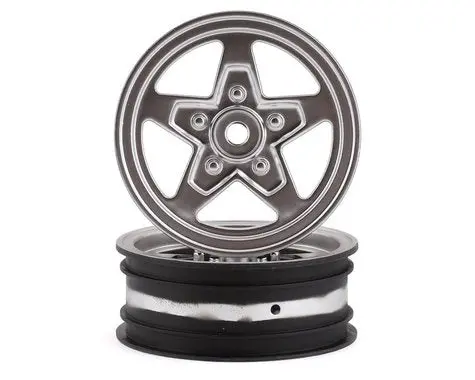 Losi 22S Drag Front Wheel (Satin Chrome) (2) W/12Mm Hex  (Los43047) 1