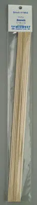 Midwest Wood Dowels 1/16 X 12"     (Mid7903) 1