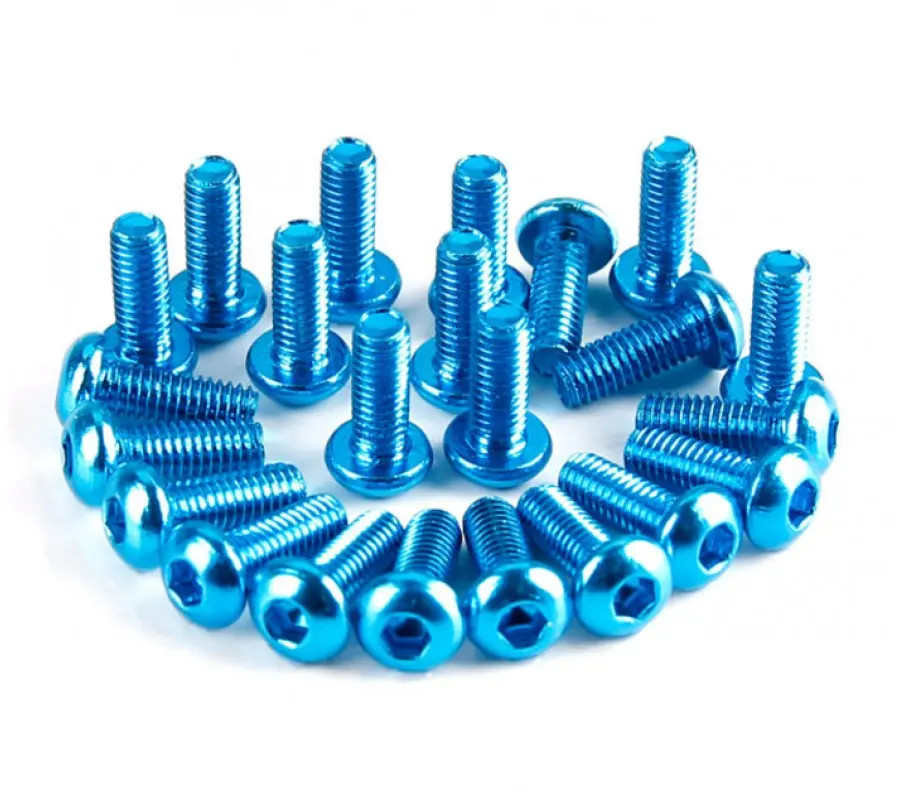 Hamilton Hobbies 3X16 Blue Aluminum 7075 Screws (4) (Ham127991) 1