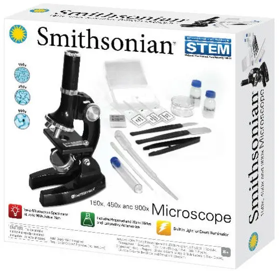 Smithsonian Stem 150X/450X/900X Microscope Kit   (Nsi22249) 1