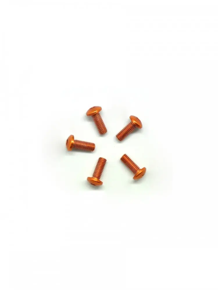 Hamilton Hobbies 3X10 Orange Flat Head Aluminum 7075 Screws (10)  (Ham3x10orange) 1