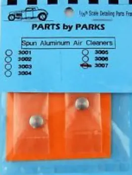 Parks By Parks 1/24-1/25 Air Cleaner 5/8 X 7/32 (Spun Aluminum)   (Pbp3007) 1