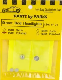 1/24-1/25 Street Rod Cone Back Headlights (Polish Finish) (2) 1