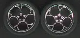 Pegasus 1/24-1/25 Swirl Star Chrome Rims W/Tires (4)    (Pgh1214) 1
