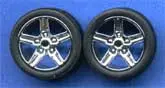 Pegasus Hobbies 1/24-1/25 Iroc Chrome Rims W/Tires (4  (Pgh1266) 1