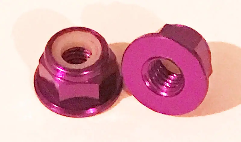 Hamilton Hobbies 4Mm Alum Flanged Lock Nut Pink  (Ham131510) 1