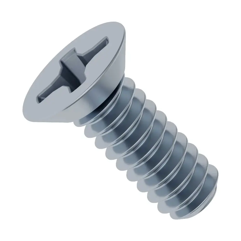 Servocity 6-32 Zinc-Plated Flat Head Screw (0.375" Length) - 6 Pack 1