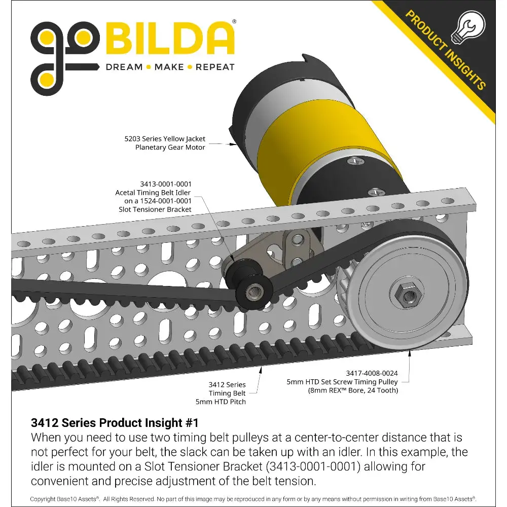 Servocity 3412 Series 5Mm Htd Pitch Timing Belt (9Mm Width, 840Mm Pitch Length, 168 Tooth) 2
