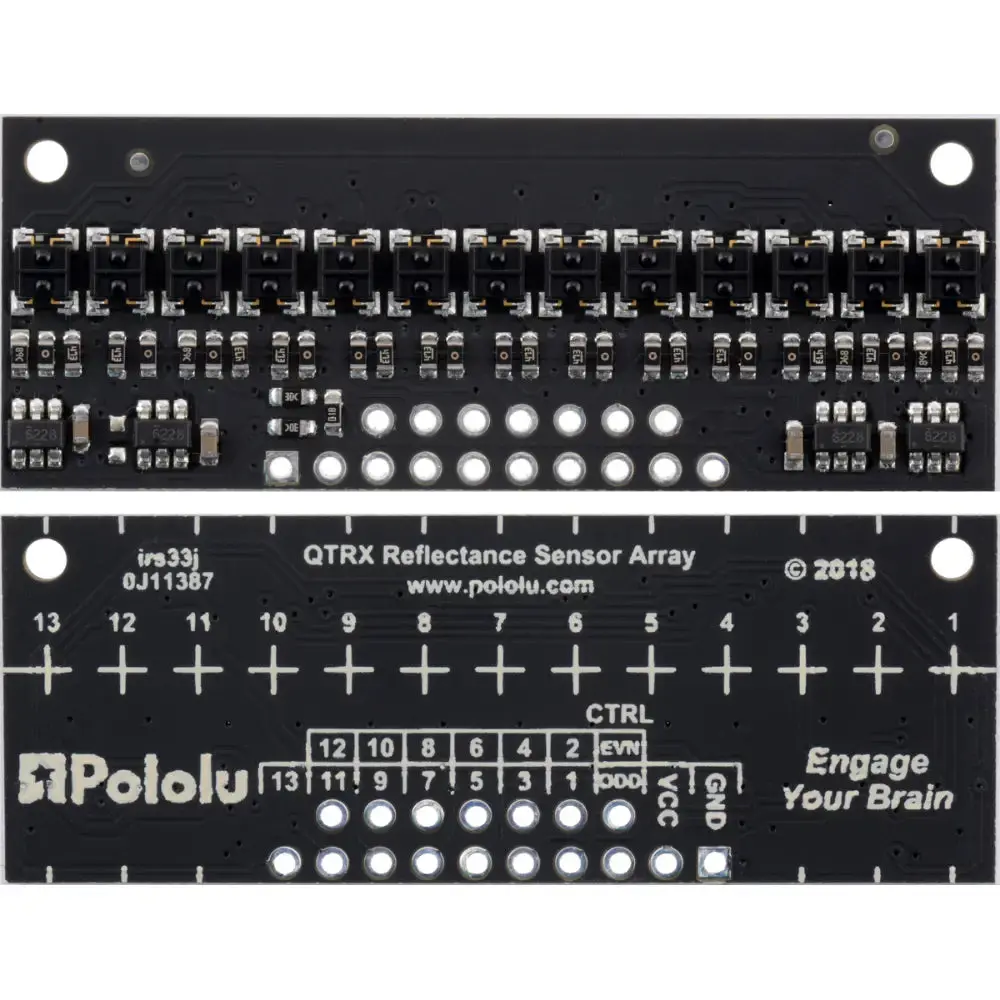 Pololu Qtrx-Hd-13A Reflectance Sensor Array: 13-Channel, 4Mm Pitch, Analog Output, Low Current 1