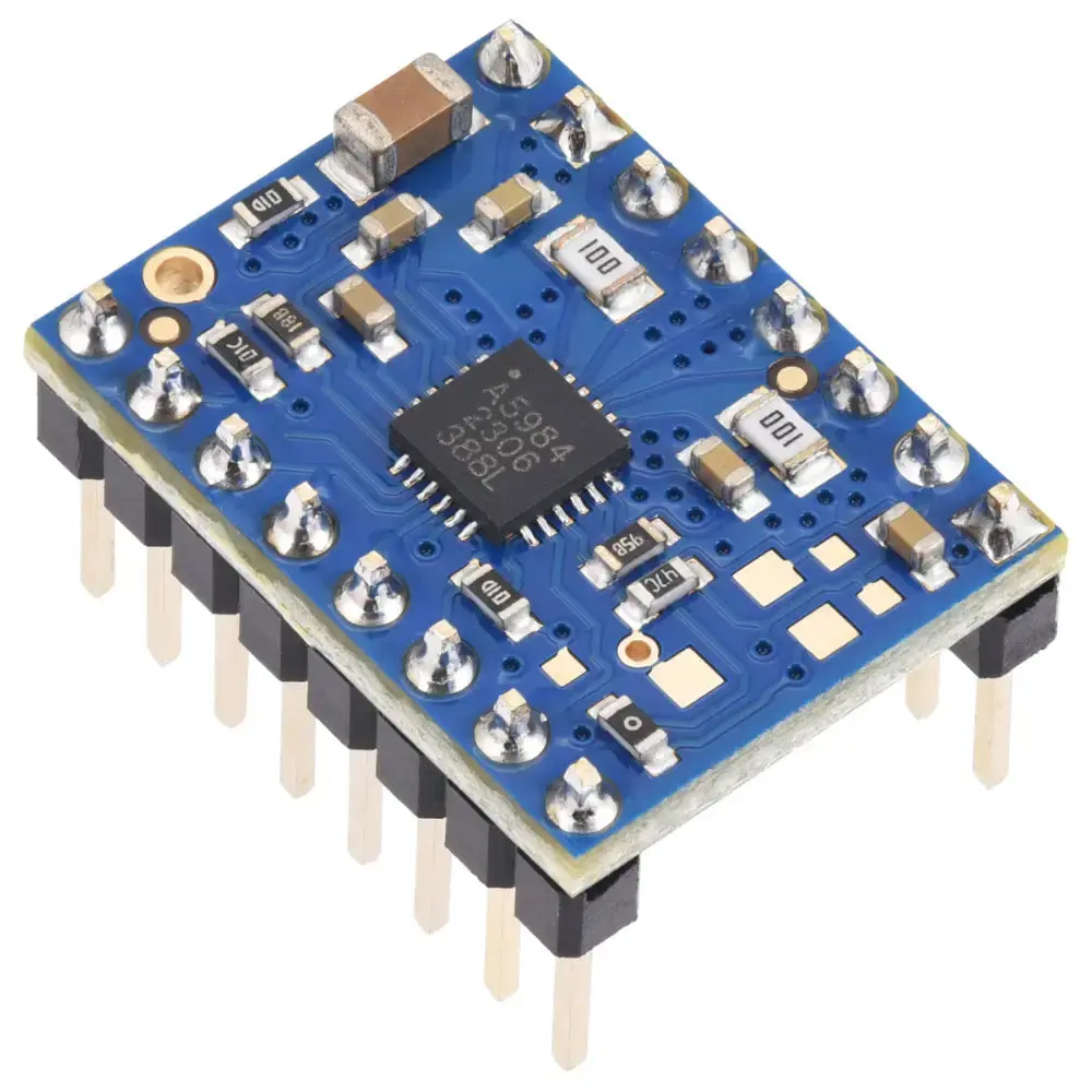Pololu A5984 Stepper Motor Driver Carrier, Fixed 1.5A@5V / 1A@3.3V, Blue Edition (Soldered Header Pins) 1