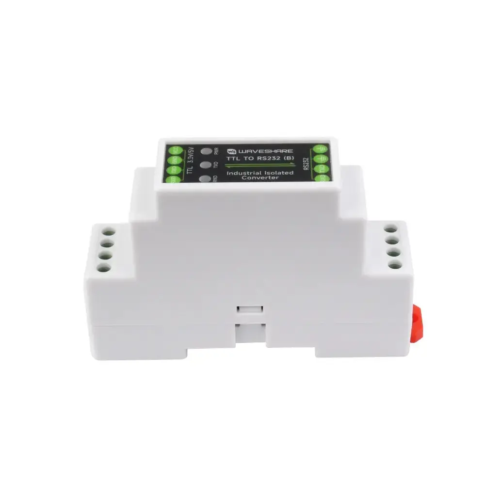 Waveshare Rail-Mount Ttl To Rs232 Galvanic Isolated Converter, Full-Duplex Communication, Ttl Serial Converter 1