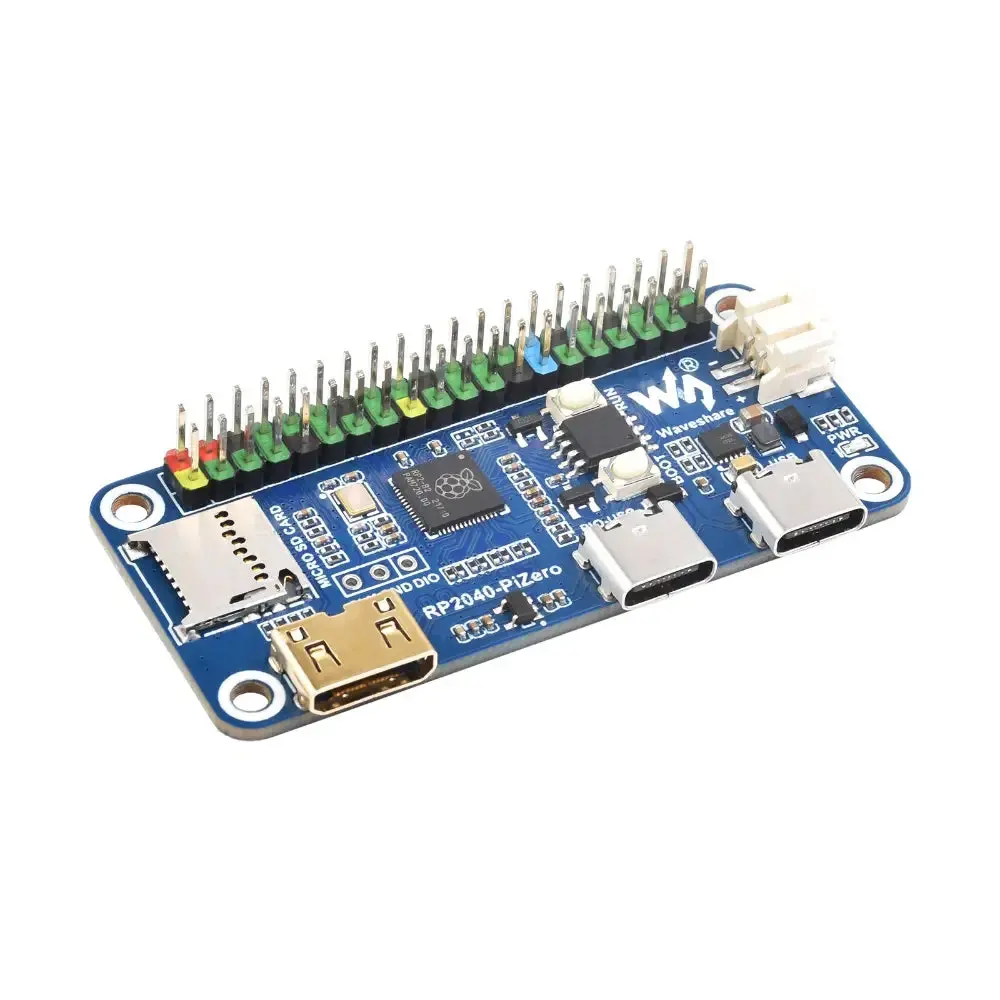 Waveshare Rp2040-Pizero Dev Board, Based Rp2040, 264Kb Sram & 16Mb Onboard Flash Memory 1