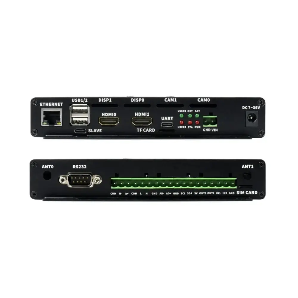 Waveshare Industrial Iot Mini-Computer Based On Cm4 (Not Included), Poe, 5G/4G, Metal Case, Cooling Fan (Eu) 1